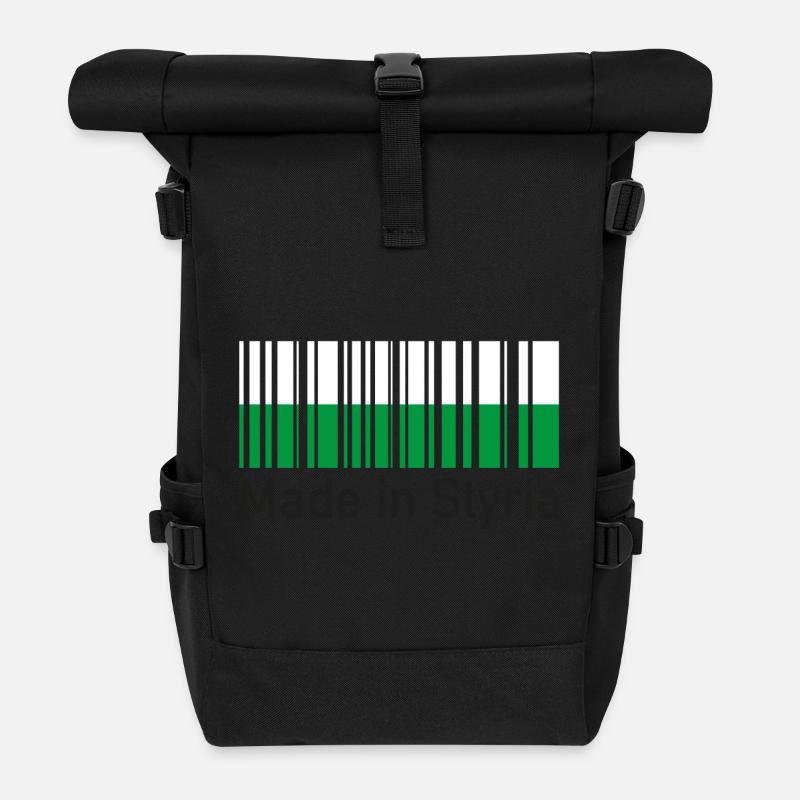 Made in Styria, Steiermark, Steirer - Rolltop Rucksack - Schwarz