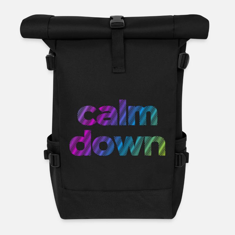 calmDown - Rolltop Rucksack - Schwarz