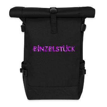 Einzelstück lila - Rolltop Rucksack - Schwarz - Vorne