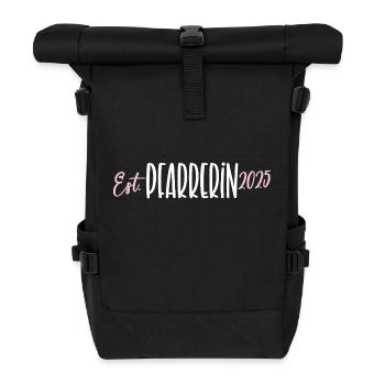 Pfarrerin Geburtstag Jubiläum Dankeschön Pfarrer - Rolltop Rucksack - Schwarz - Vorne