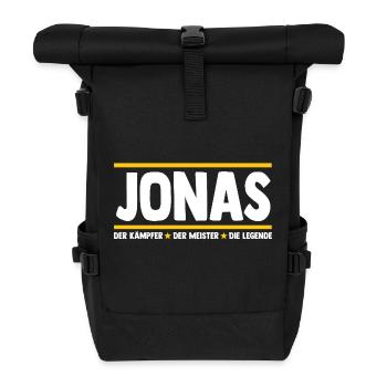 Jonas - Rolltop Rucksack - Schwarz - Vorne