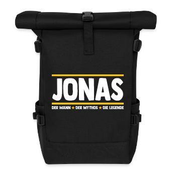 Jonas - Rolltop Rucksack - Schwarz - Vorne
