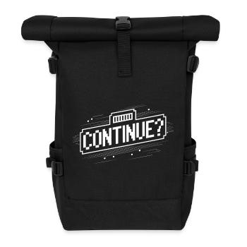 Continuer l’écran d’accueil de Pixel Retro Gamer - Sac à dos roll top - noir - Devant