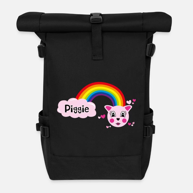 Piggie mimi von Helfspawn - Rolltop Rucksack - Schwarz