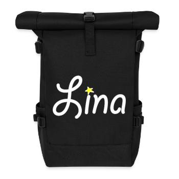 Lina - Sac à dos roll top - noir - Devant