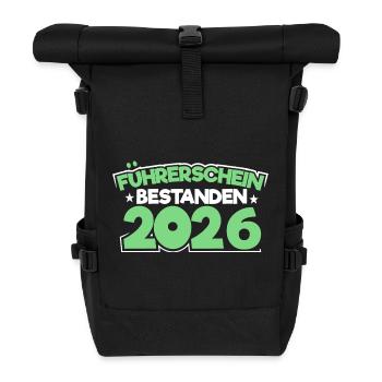 Driving License 2026 Driving Test Driving License Test - Roll Top Backpack - black - Front