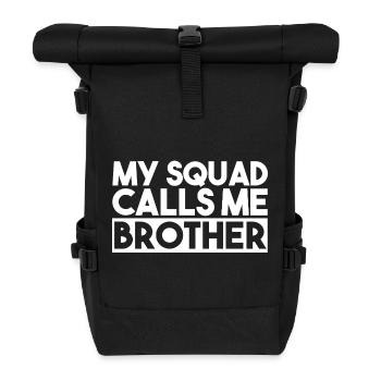 Mein Trupp nennt mich Bruder lustige Familiengeschwister. - Rolltop Rucksack - Schwarz - Vorne
