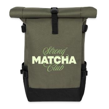 Starker Matcha Club - Rolltop Rucksack - Olive/Schwarz - Vorne