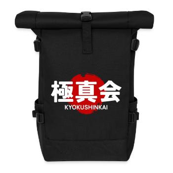 Kyokushin Karate Dojo GYM Japanese Kanji - Roll Top Backpack - black - Front