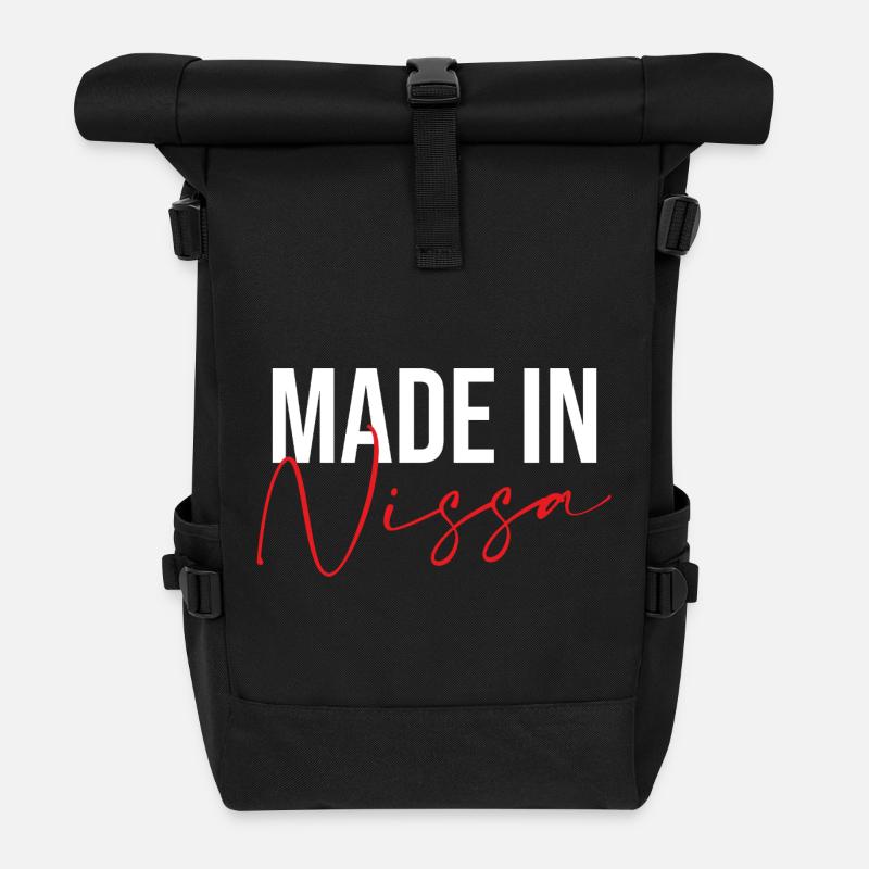 Made in Nissa - Roll Top Backpack - black