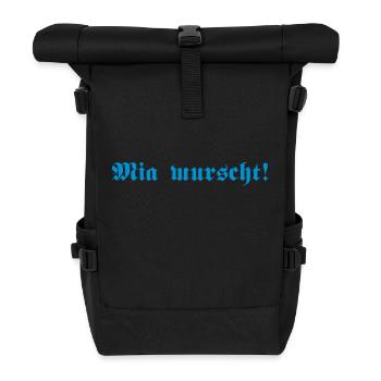 Mia wurscht, 1fb - Rolltop Rucksack - Schwarz - Vorne