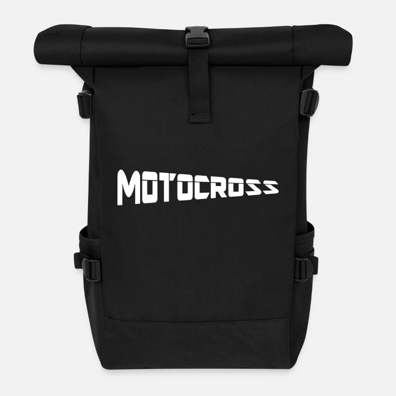 motocross - Rolltop Rucksack - Schwarz
