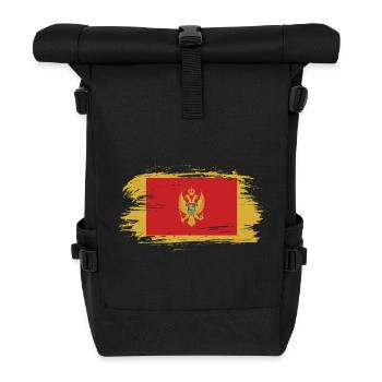 Montenegro Vintage Flagge - Rolltop Rucksack - Schwarz - Vorne
