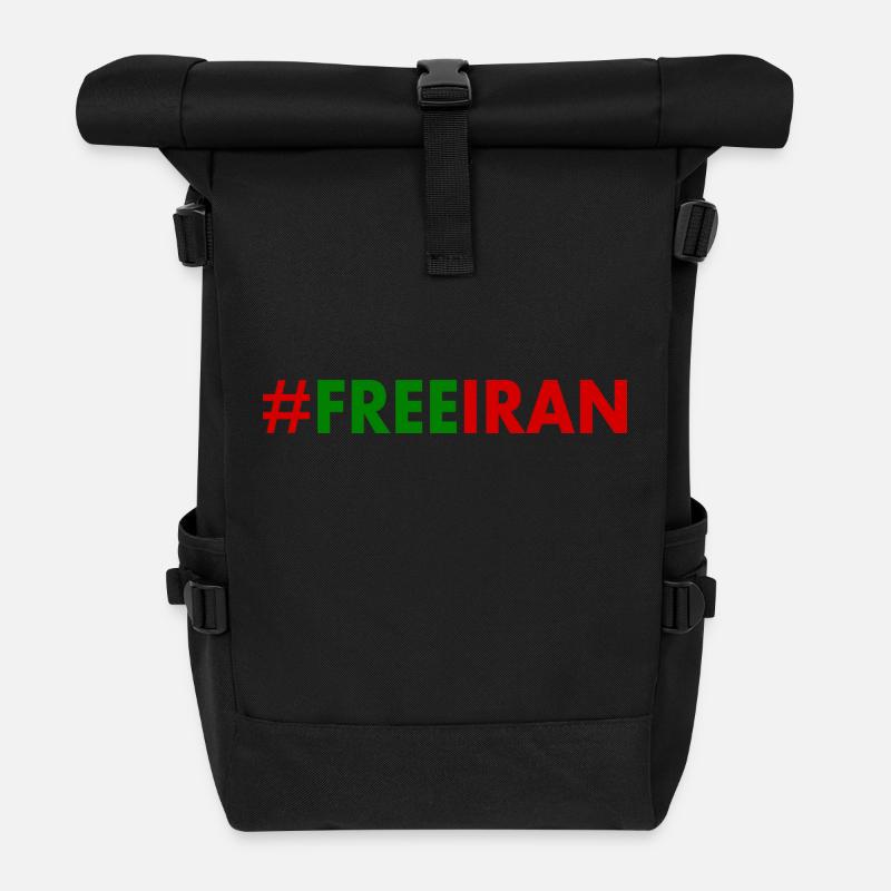 Free iran - Rolltop Rucksack - Schwarz