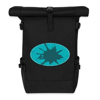 Ovaler Flash Background schmutzing - Rolltop Rucksack - Schwarz - Vorne