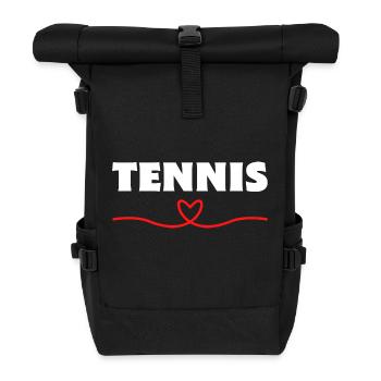 Tennis - Rolltop Rucksack - Schwarz - Vorne