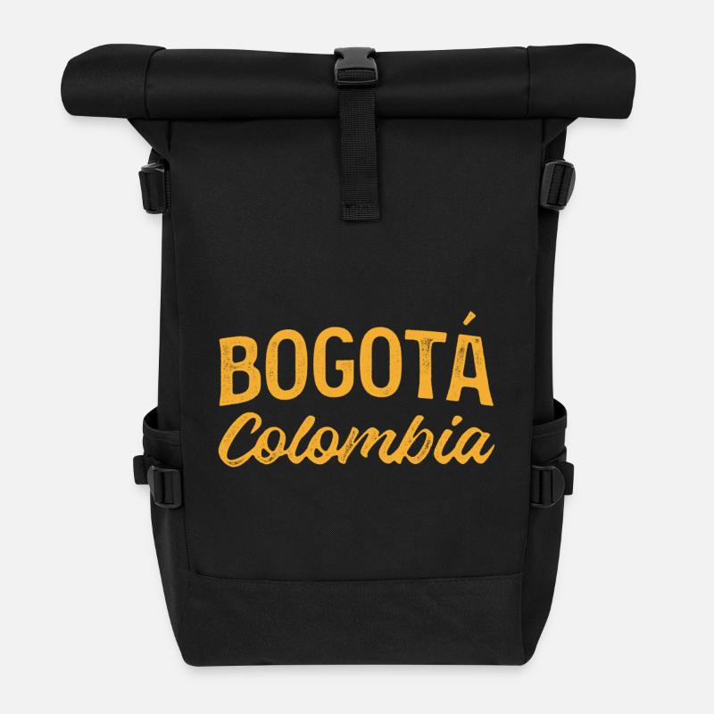 Bogotá Colombie Script Logo - Sac à dos roll top - noir