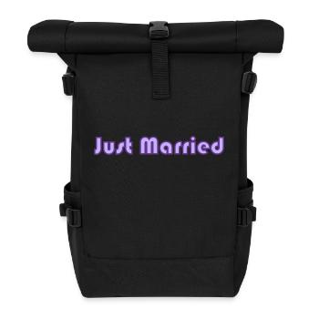 ICH HABE GERADE GEHEIRATET. Junggesellinnenabschied. LIEBE. HEILIGER VALENTINSTAG. PAAR. - Rolltop Rucksack - Schwarz - Vorne