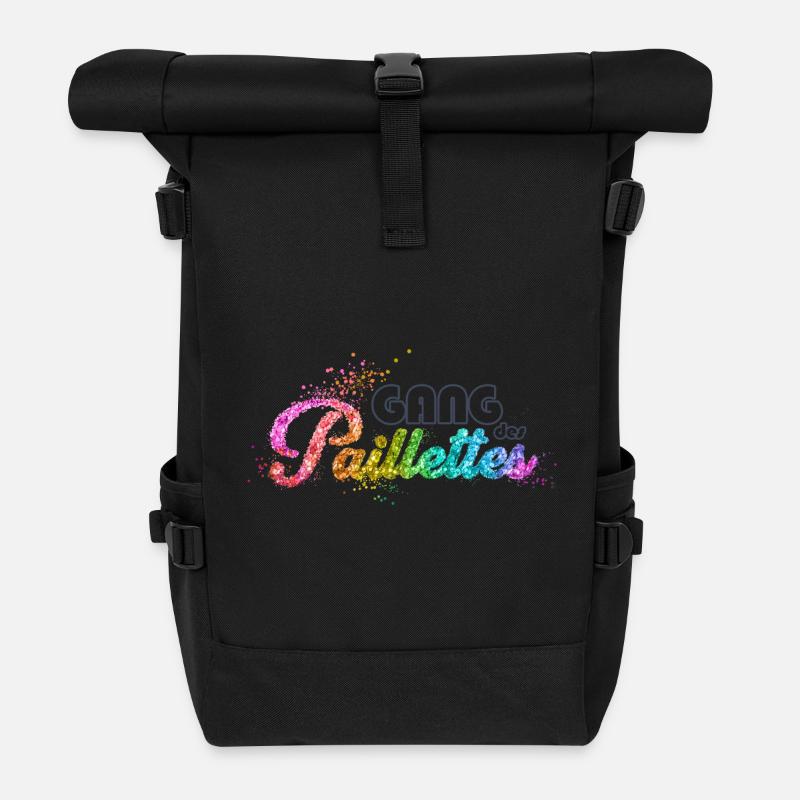 Glitter Gang The return of new design - Roll Top Backpack - black