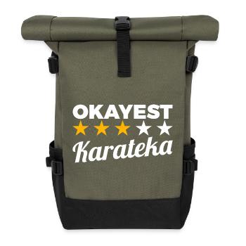 Durchschnittlicher Karateka - Rolltop Rucksack - Olive/Schwarz - Vorne
