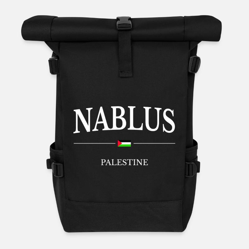 Nablus Palästina - Rolltop Rucksack - Schwarz