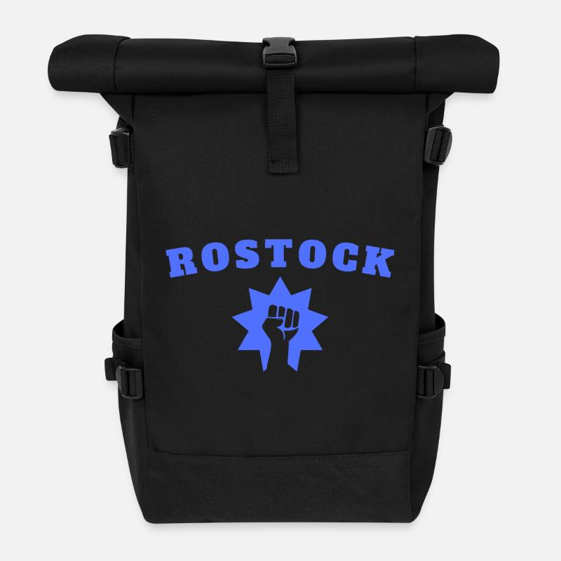 Rostock - Rolltop Rucksack - Schwarz
