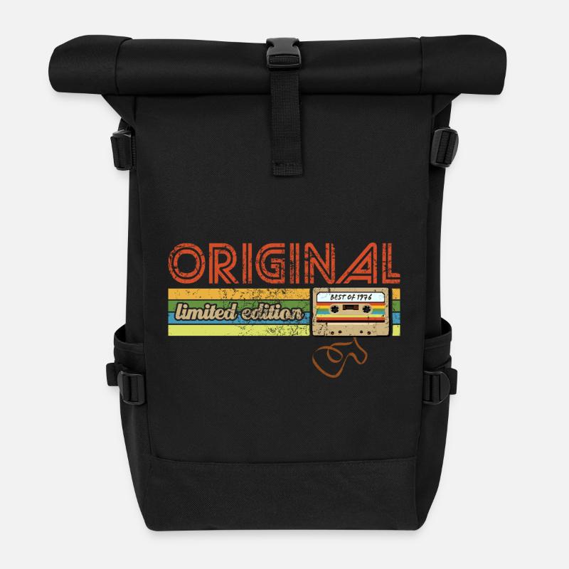 Original 1976 Limited Edition - Kassette - Rolltop Rucksack - Schwarz