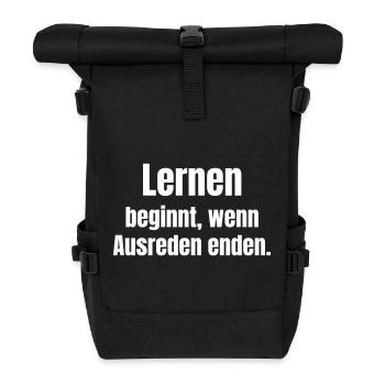 L’apprentissage commence quand les excuses s’arrêtent - Sac à dos roll top - noir - Devant