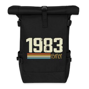 February 1983 - February 1983 Anniversary 1983 - Roll Top Backpack - black - Front