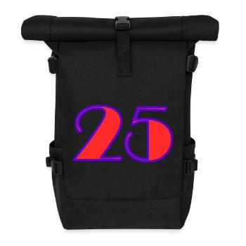 25. 25 JAHRE. 25. JUBILÄUM. 25 JAHRESJUBILÄUM. - Rolltop Rucksack - Schwarz - Vorne