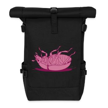 Tipped-over cockroach - Roll Top Backpack - black - Front