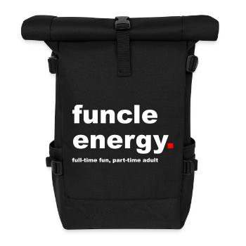 Lustiger Funcle-Slogan - Rolltop Rucksack - Schwarz - Vorne