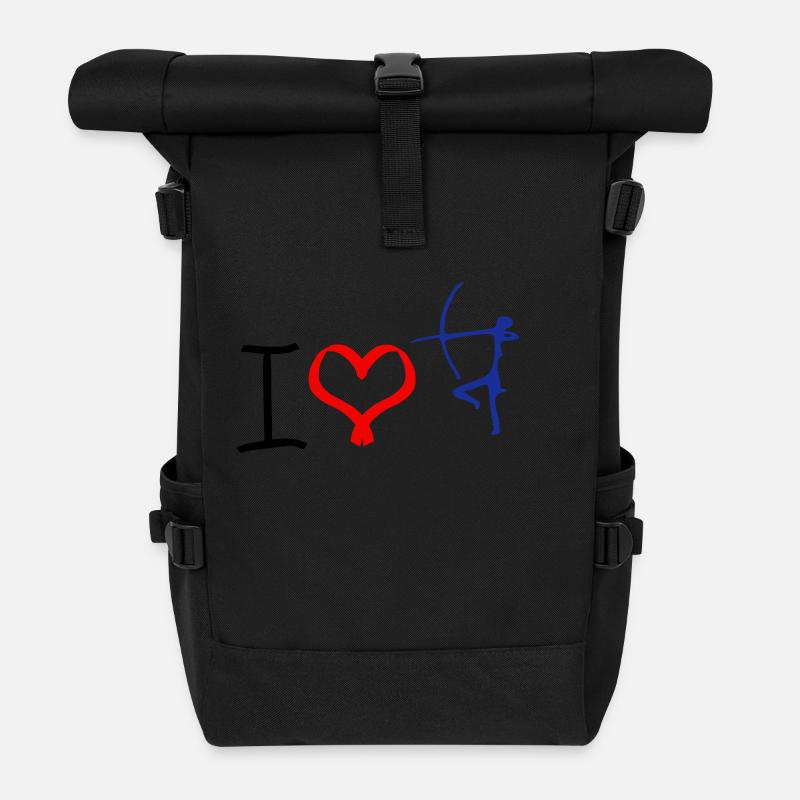 Prehistoric archer - Roll Top Backpack - black