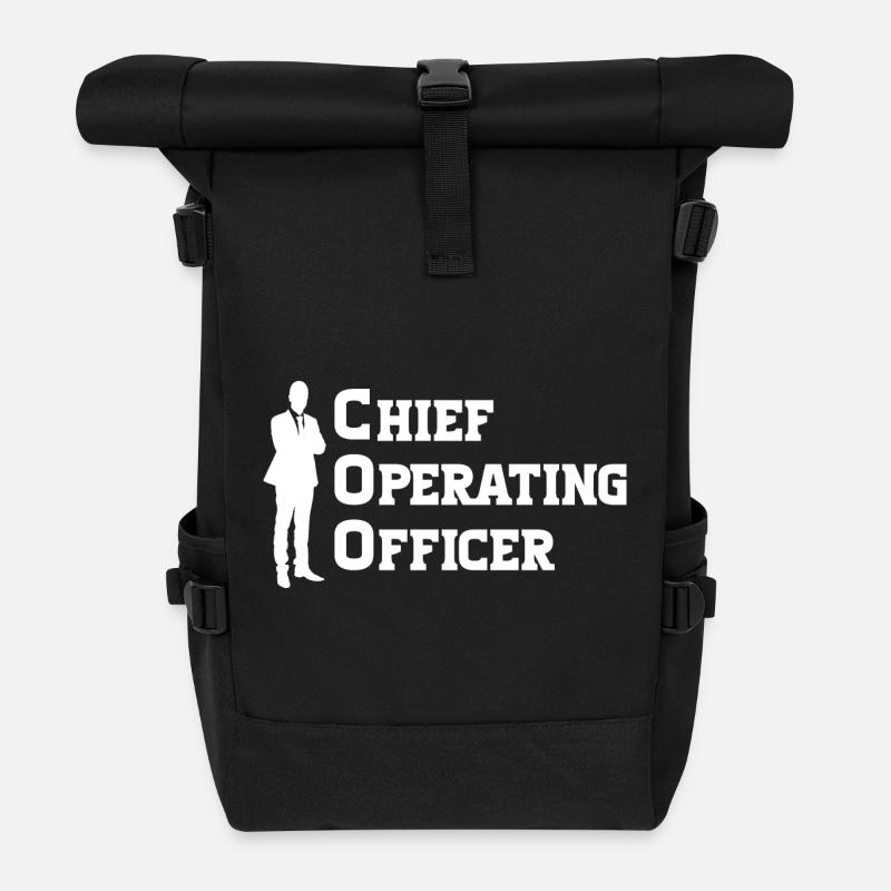 COO - Chief Operating Officer - Rolltop Rucksack - Schwarz