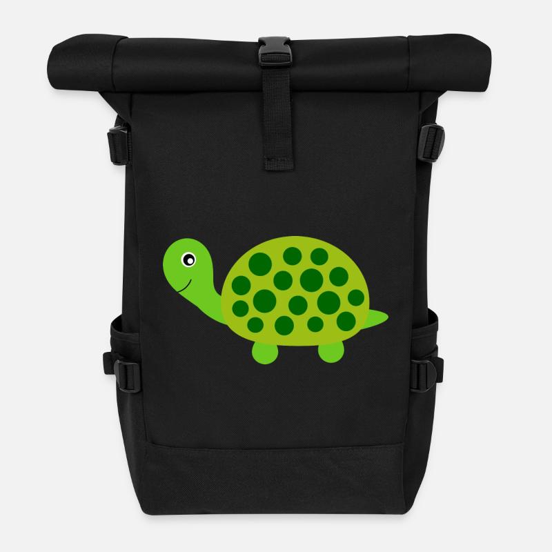 Schildkröten Schildkröten - Rolltop Rucksack - Schwarz