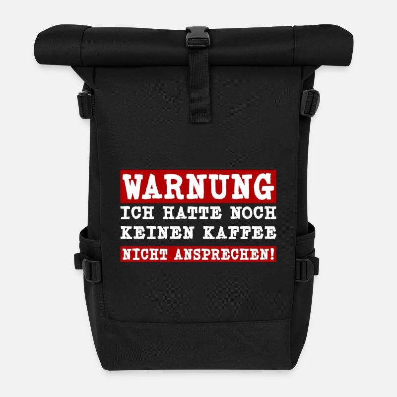 Ich hatte noch keinen Kaffee - Nicht ansprechen - Rolltop Rucksack - Schwarz