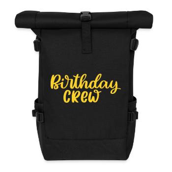 Birthday Crew Happy Birthday - Rolltop Rucksack - Schwarz - Vorne