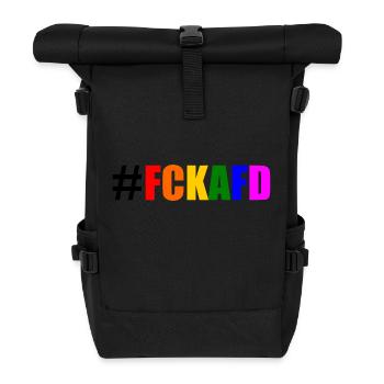 Fck afd - Rolltop Rucksack - Schwarz - Vorne
