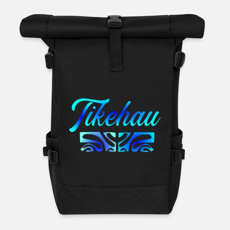 TIKEHAU (lagoon blue) - Roll Top Backpack - black