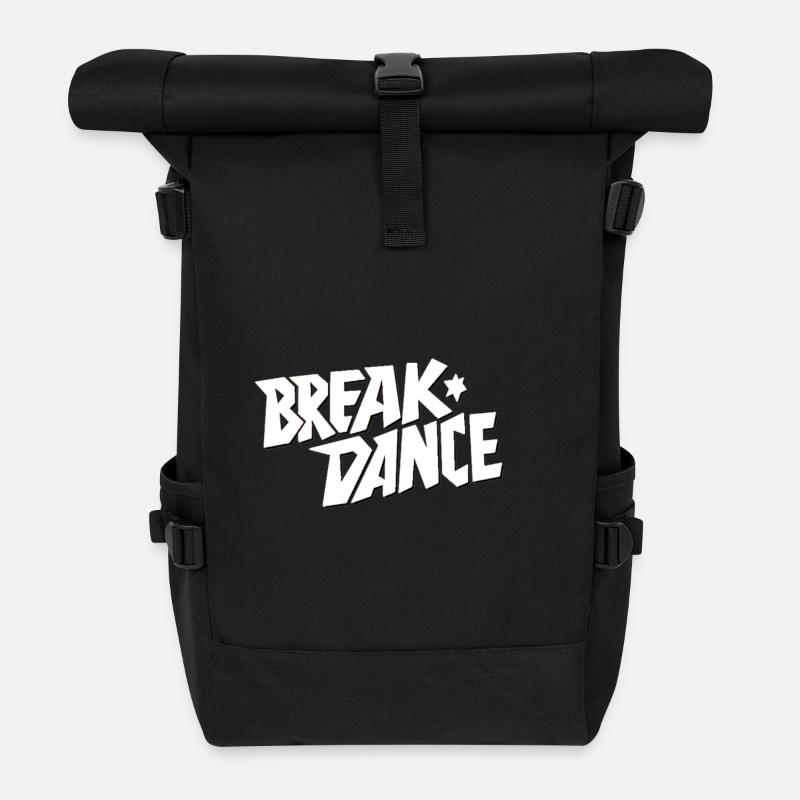 Tanzstil Breakdance Schriftzug - Rolltop Rucksack - Schwarz