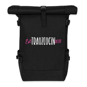 Trauzeugin 2025 Hochzeit JGA's Brautjungfer Heirat - Rolltop Rucksack - Schwarz - Vorne