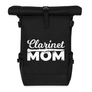 Clarinet player Mom - Roll Top Backpack - black - Front