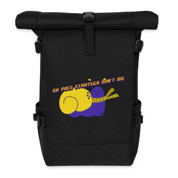 5k pace straregy don't die - Roll Top Backpack - black - Front