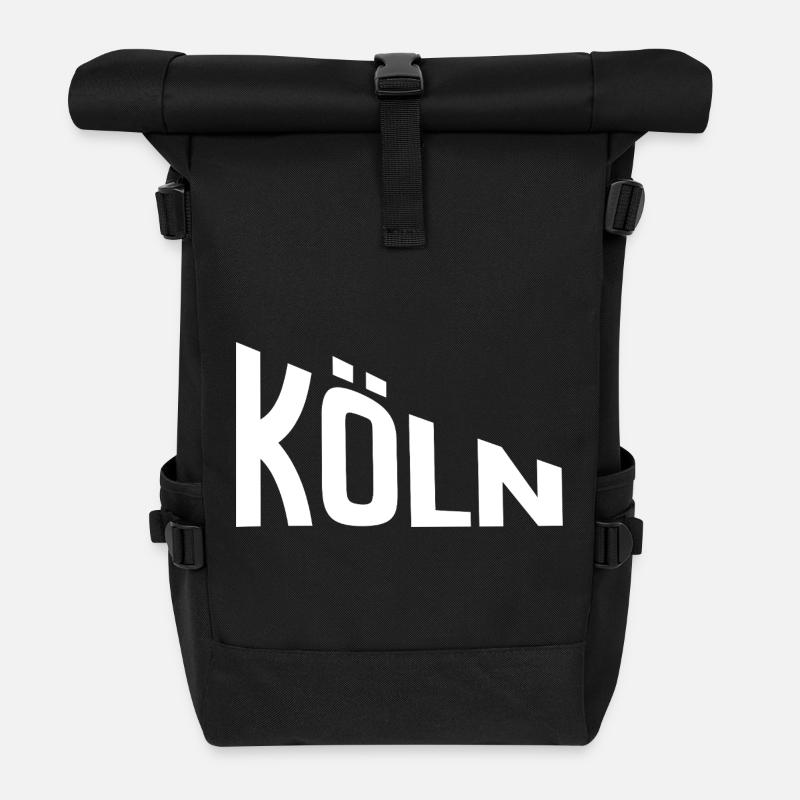 Köln - Rolltop Rucksack - Schwarz