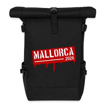 Mallorca 2026 - Rolltop Rucksack - Schwarz - Vorne