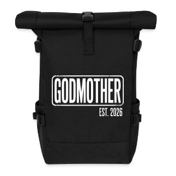 Godmother Est 2026 Graphic Tee - Rolltop Rucksack - Schwarz - Vorne