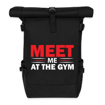 Meet me at the gym - Roll Top Backpack - black - Front