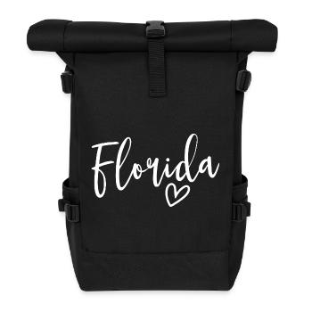 Florida Heart Women's Love Florida - Rolltop Rucksack - Schwarz - Vorne