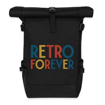 Retro forever - Sac à dos roll top - noir - Devant