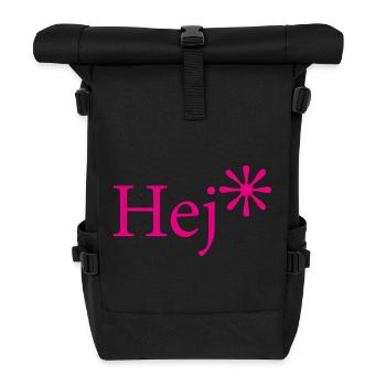 Hej – Swedish power - Roll Top Backpack - black - Front
